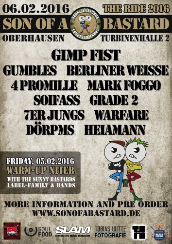 SON OF A BASTARD - THE RIDE 2016 FLYER